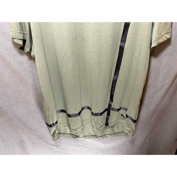Puma EVO Shirt Adult XXL Green Black Striped Pullover Short Sleeve Tee Mens - Picture 3 of 9
